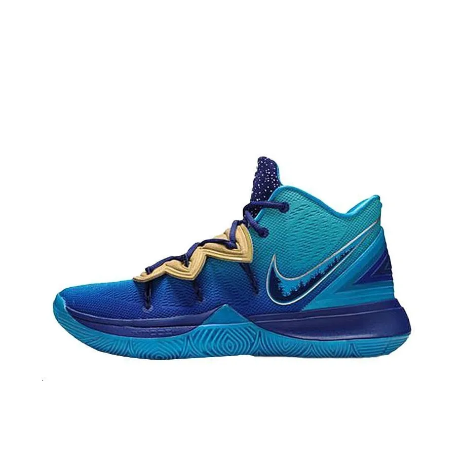 Nike Kyrie 5 Basketball Shoes Men's Mid Top Blue