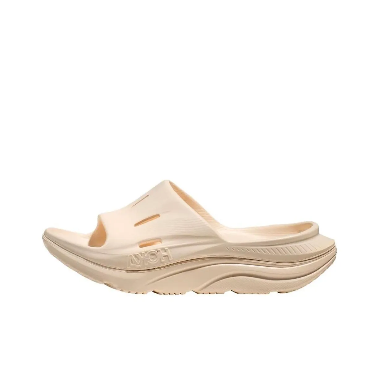 HOKA ONE ONE Mens M Ora Recovery Slide in Black Ora Recovery Slide 3 Vanilla