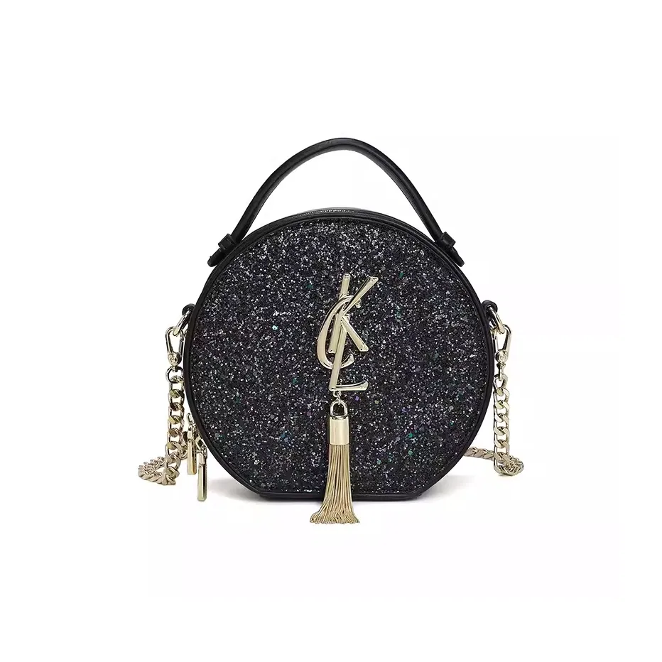 CLEVER& KETCH PU Crossbody Handbag Women's Black/White