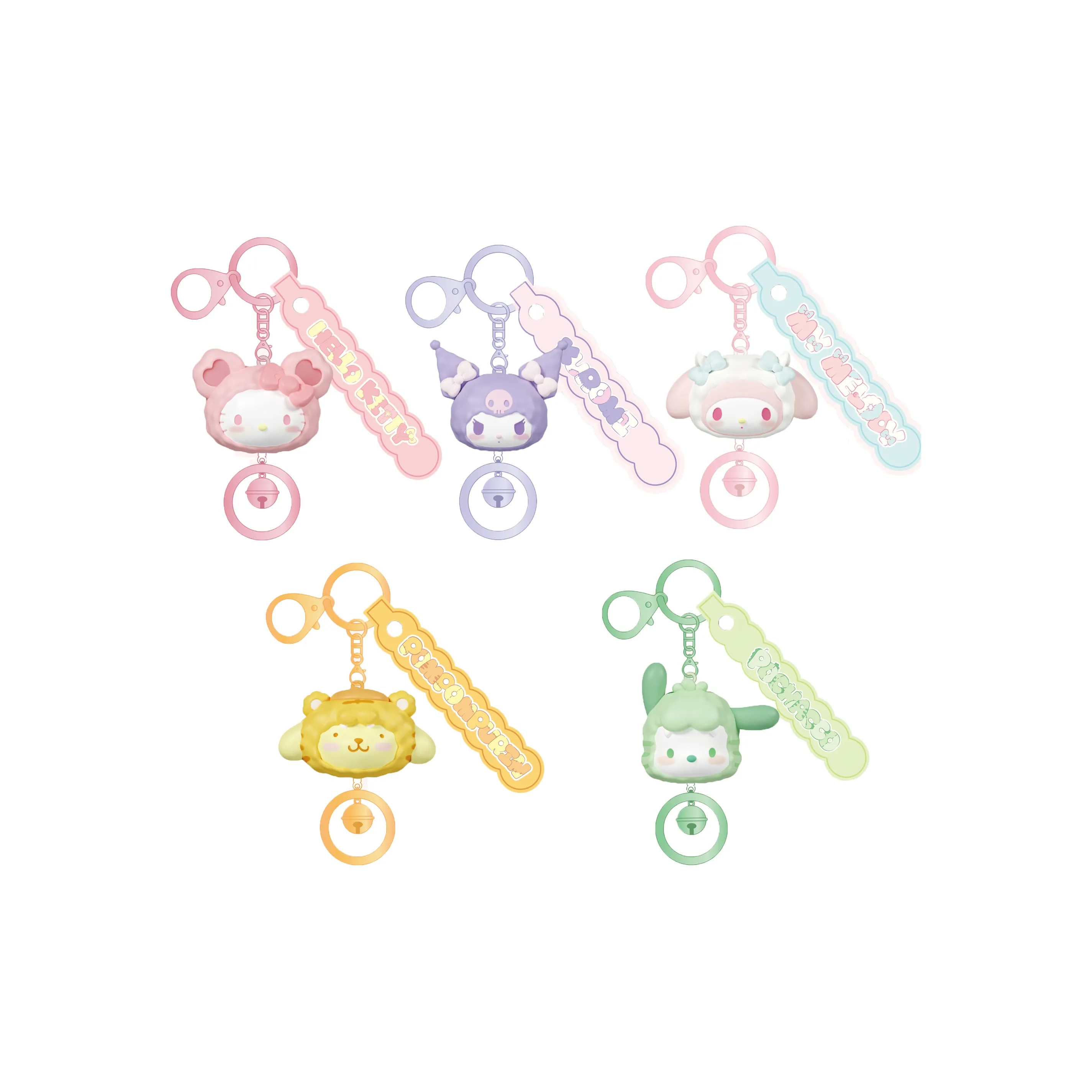 Wolf Bowang x Sanrio My Melody Kuromi Ткань Собака Плюшевая с подвесками аниме-тематики из серии Loop