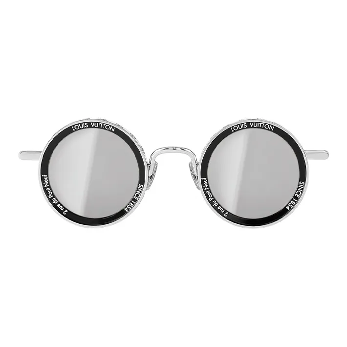 LOUIS VUITTON Lv Supervision Metal Round Sunglasses
