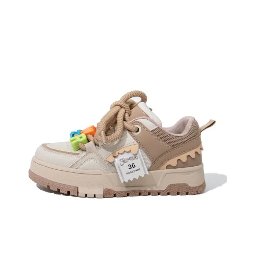 Feiyue Кроссовки для скейтбординга Низкие Бежевые Хаки Женские