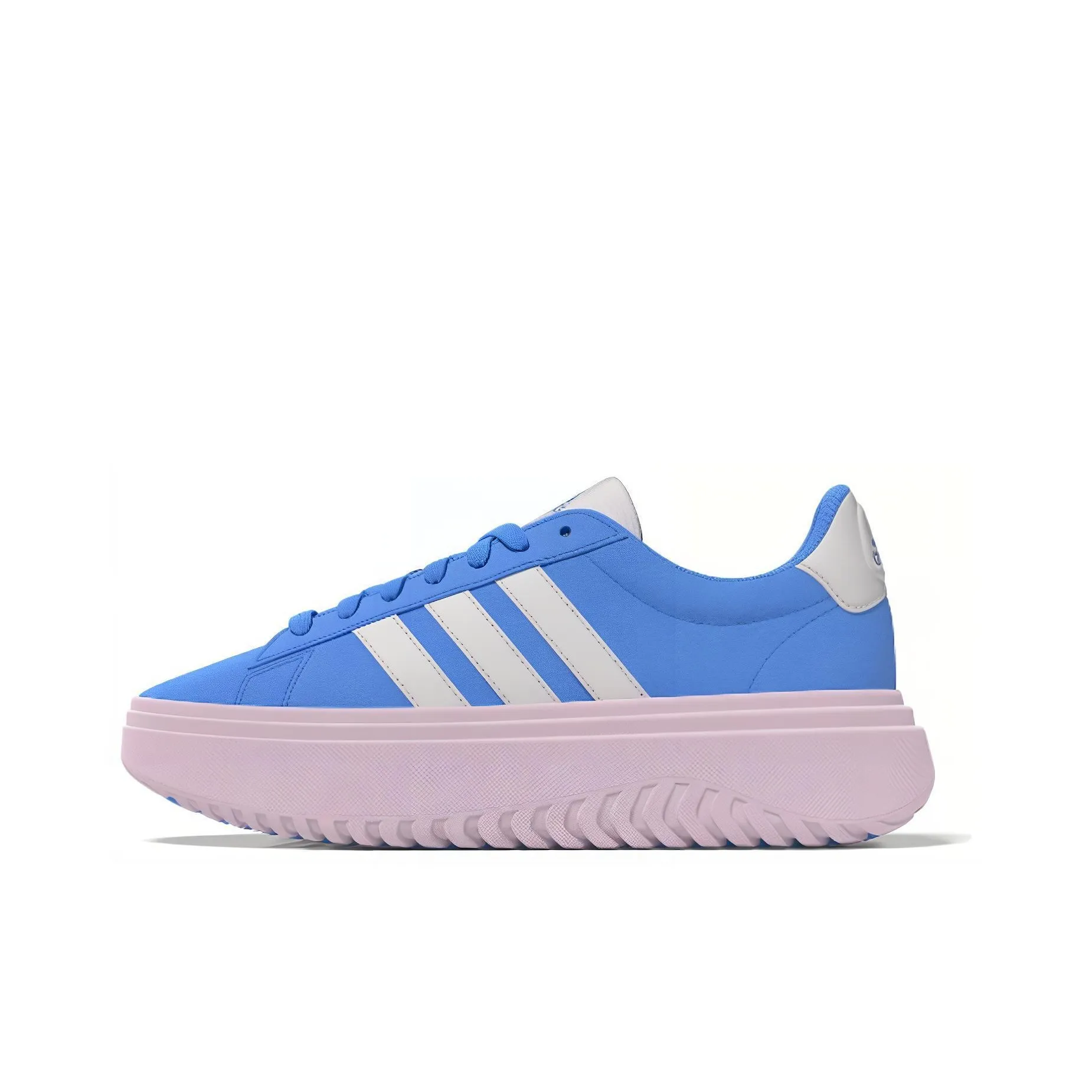Adidas GRAND COURT PLATFORM Cushioning, Wear Resistant Low Top Skateboard Shoes Women's Blue