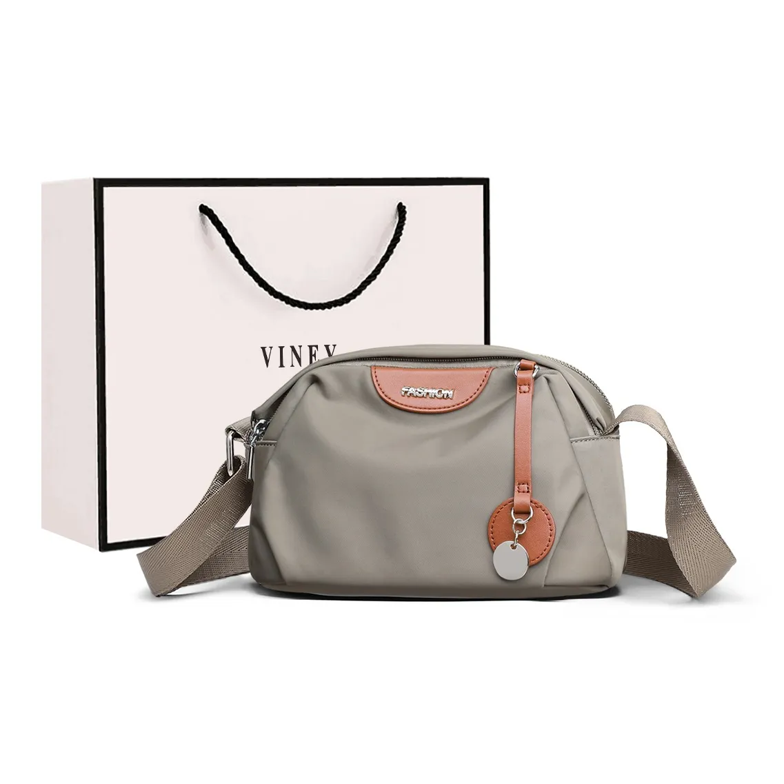 VINEY Oxford Сумка через плечо Sling Сумка Маленькая Женская Серый