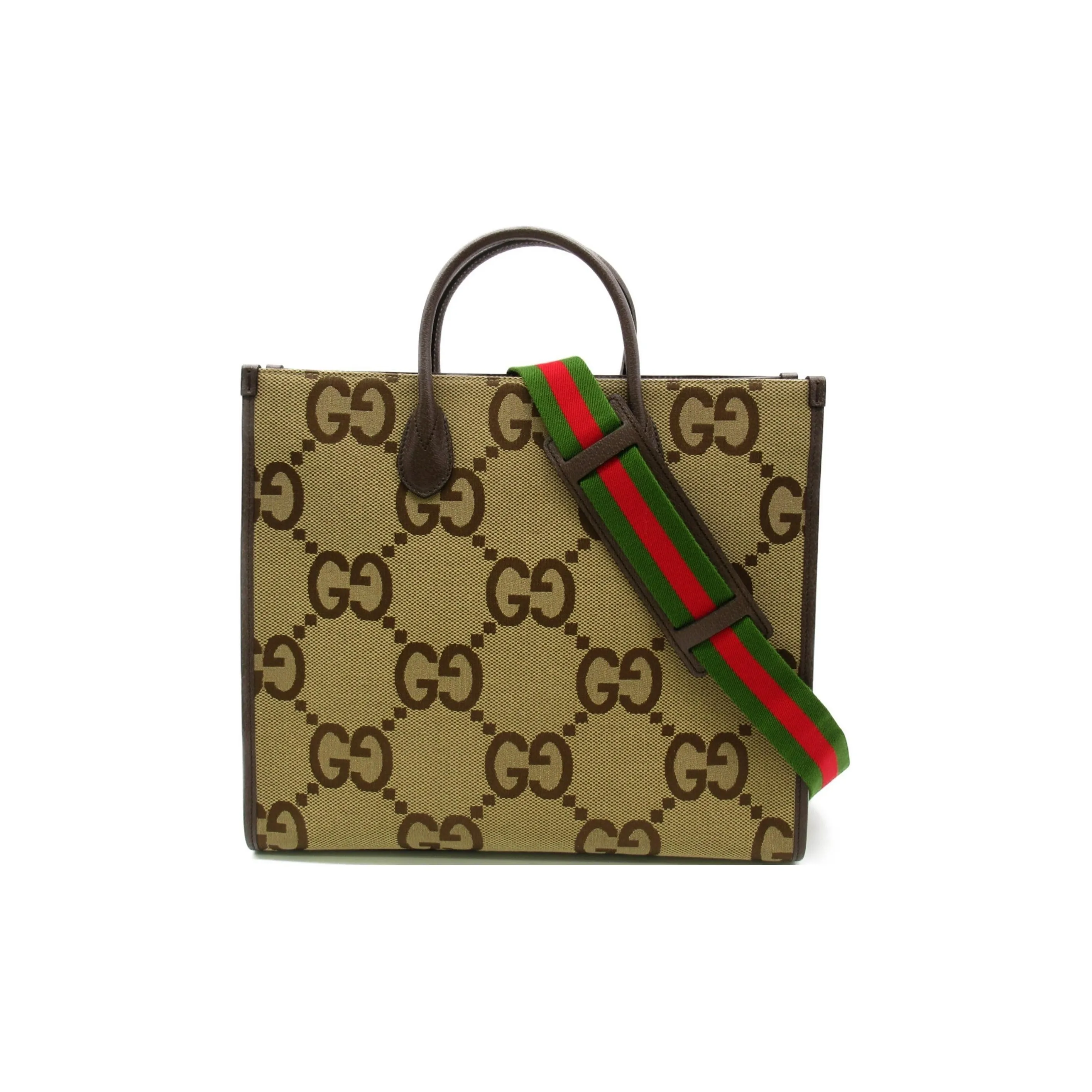 GUCCI GG Canvas Canvas Bag Tote Bag Shopping Bag Shoulder Bag Crossbody Bag Handbag Unisex Brown