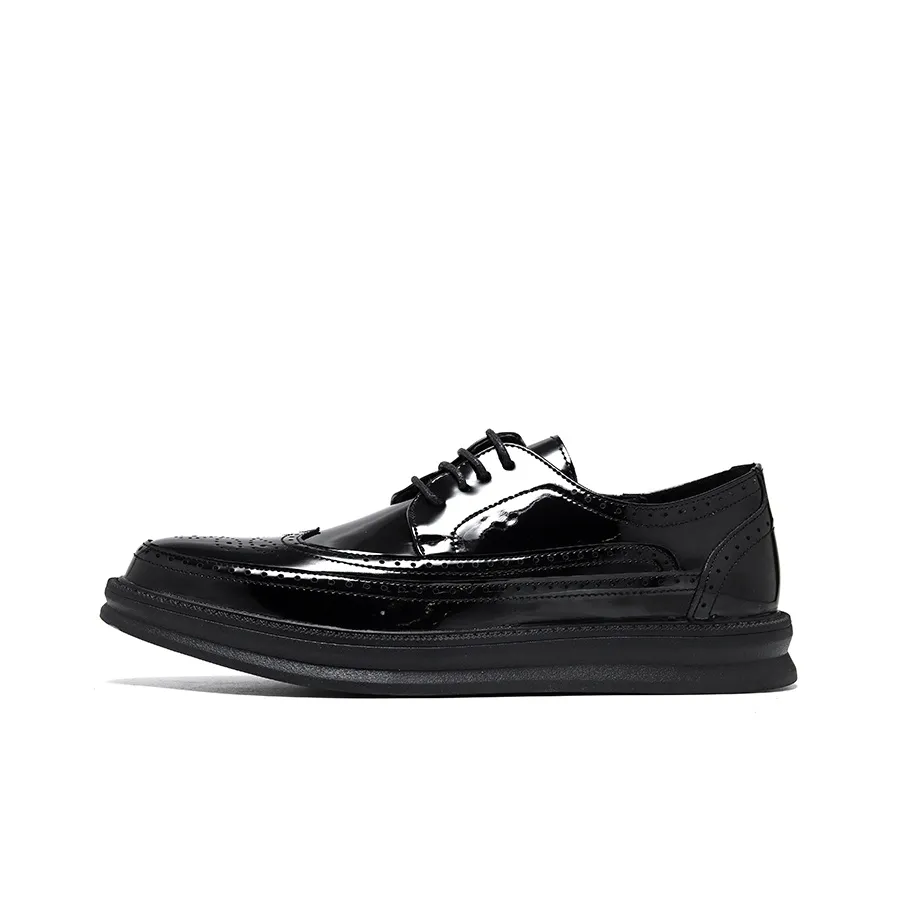 Romon Dress Shoes Men's Low Top Black, Brown, Gray, White