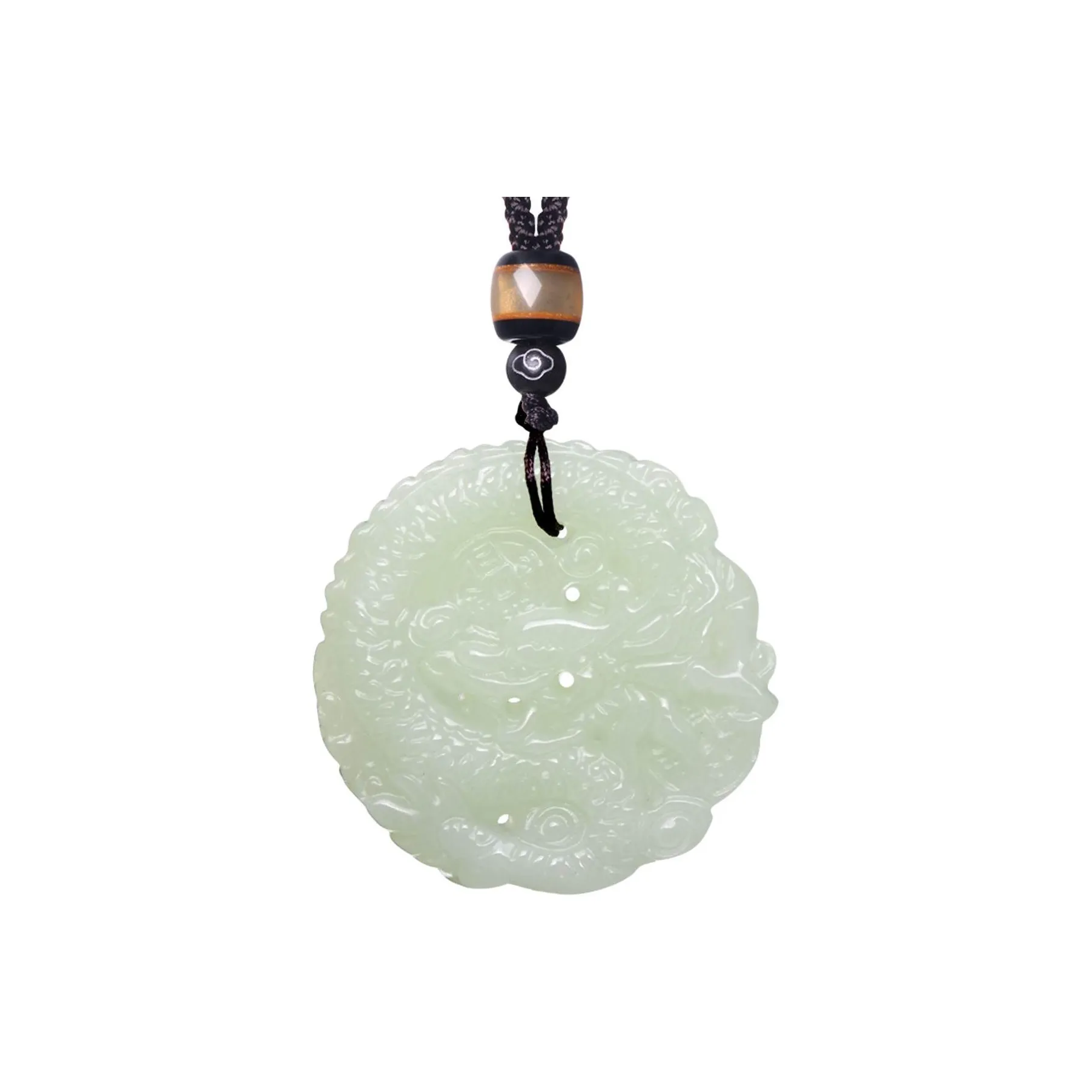 MARY WINDSOR Necklaces Pale Greenish White Jade Unisex