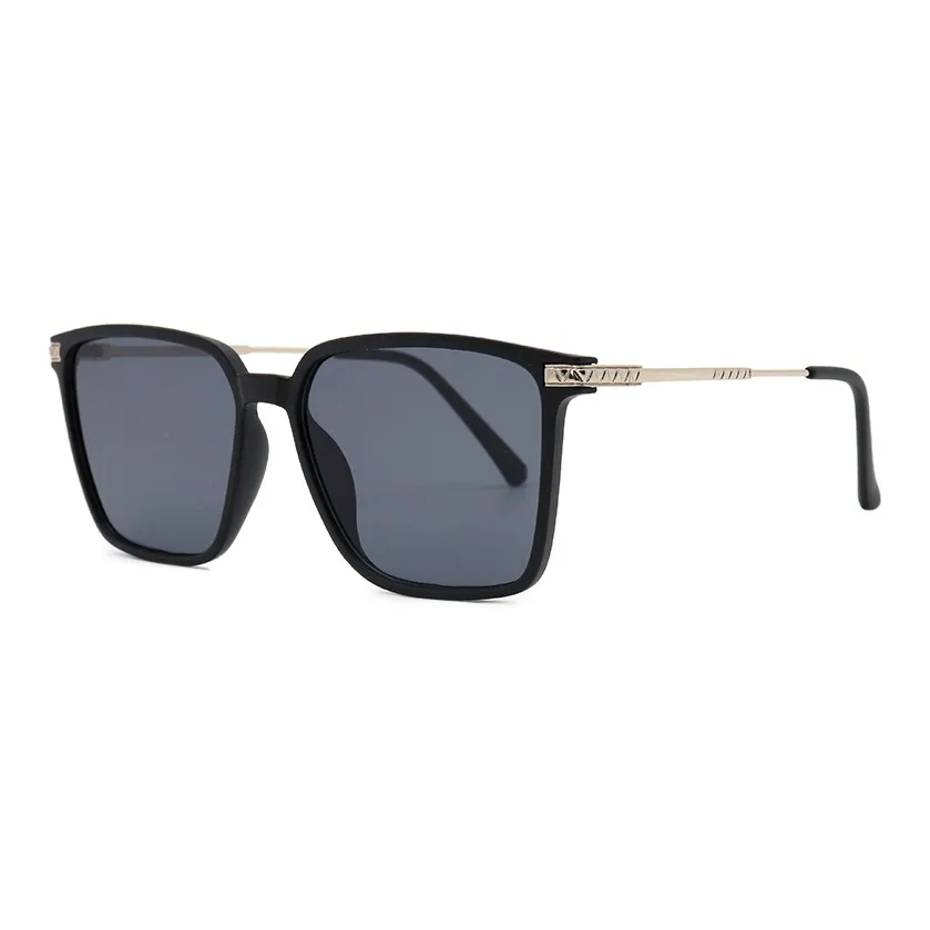 Pair Ponyo PC Square Sunglasses Unisex Black Gold
