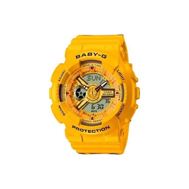 CASIO Кварцевый механизм Смольный ремешок Часы 43 мм Мужские часы Желтый циферблат