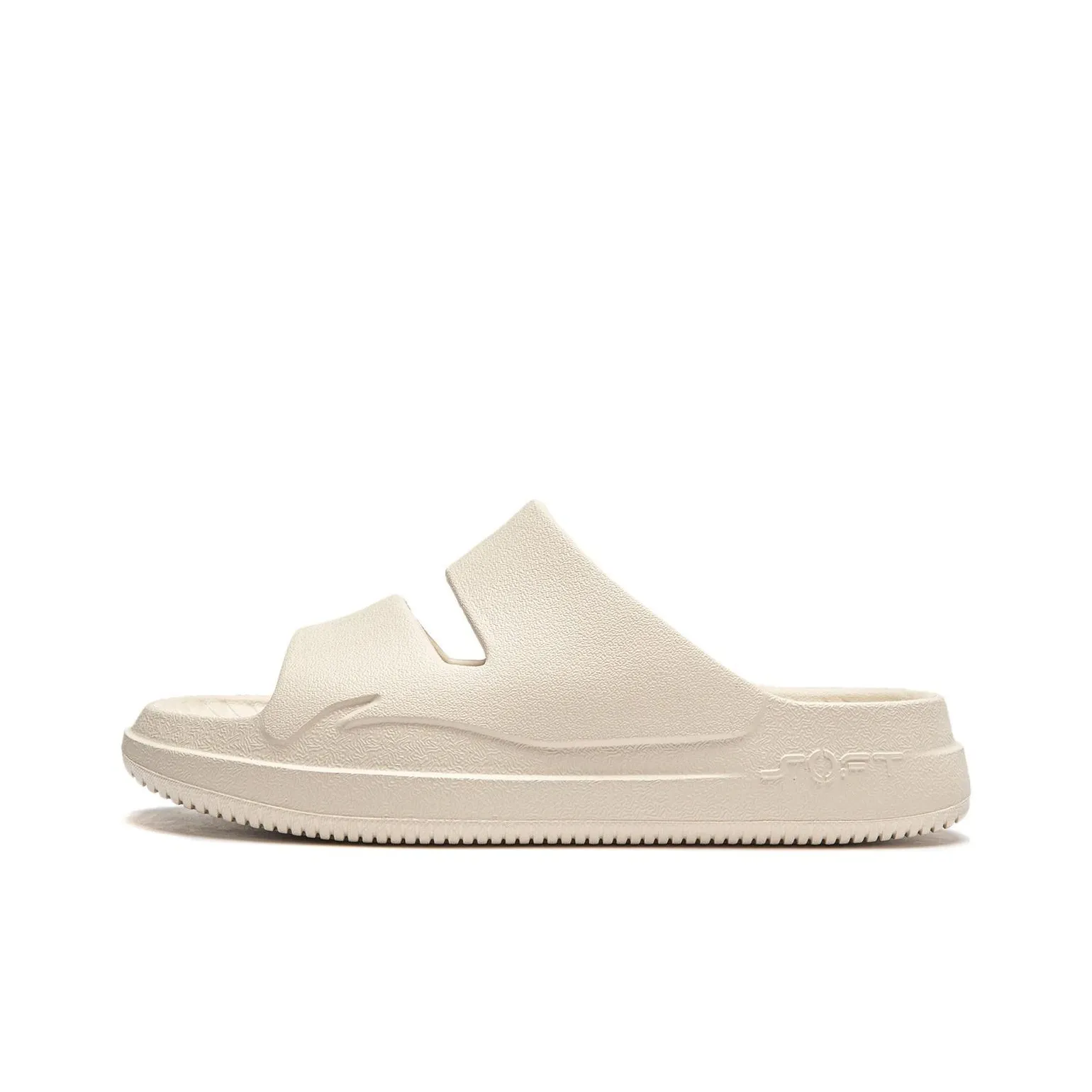 LiNing Soft Clap Slip-Resistant Abrasion-Resistant Slide Slippers Unisex Beige