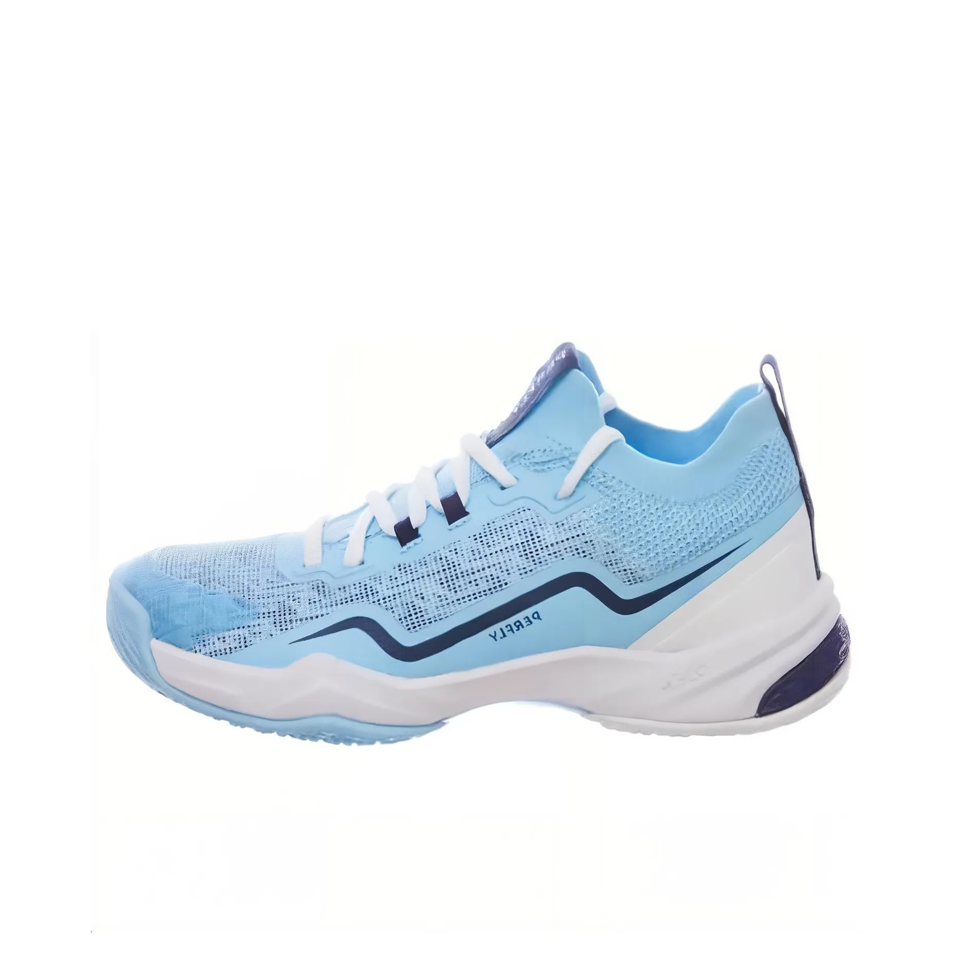 DECATHLON Cushioning, Wear Resistant Low Top Badminton Shoes Unisex Nile Blue