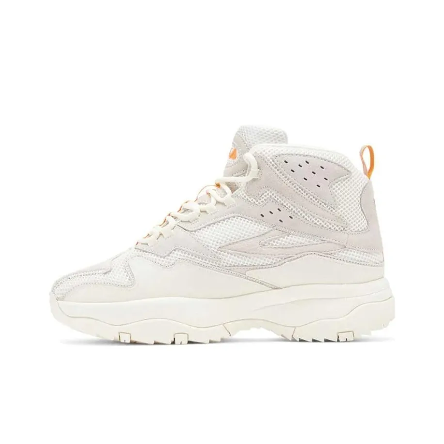 FILA Ranger Cushioning Anti Slip And Wear Resistant High Top Casual Shoes Men's White Gray Orange