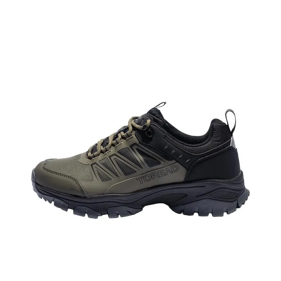 TOREAD Амортизация Устойчивость к истиранию Водонепроницаемый Низкий Топ Походная обувь Мужская Зеленый Черный