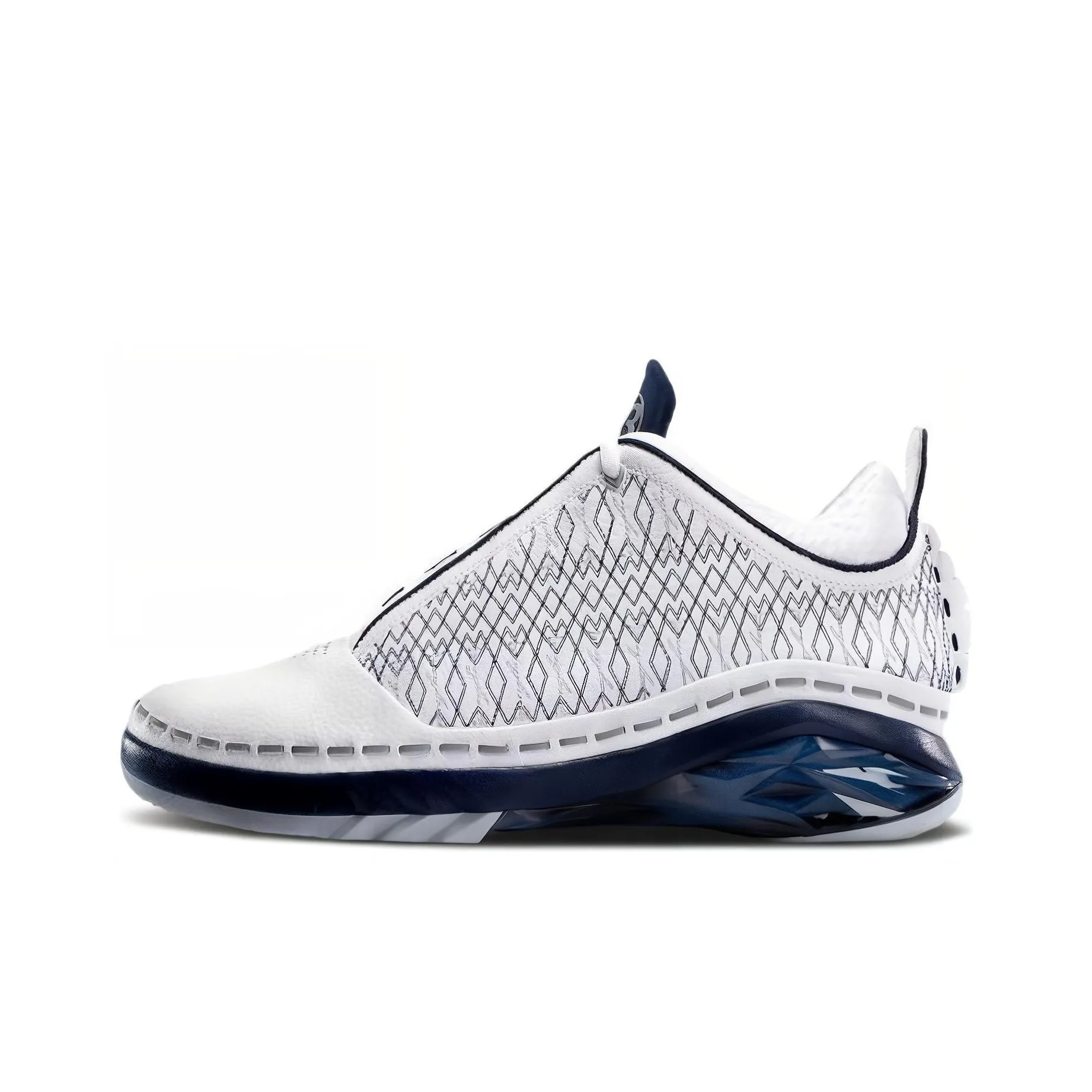 Jordan Air Jordan 23 Vintage Basketball Shoes Men Low Top White/Midnight Blue/Silver