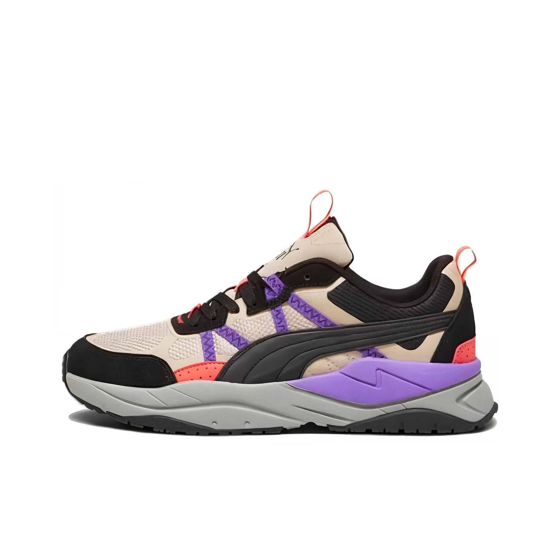 PUMA X-RAY Cushioned Slip-Resistant Low-Top Casual Shoes Unisex Black Purple