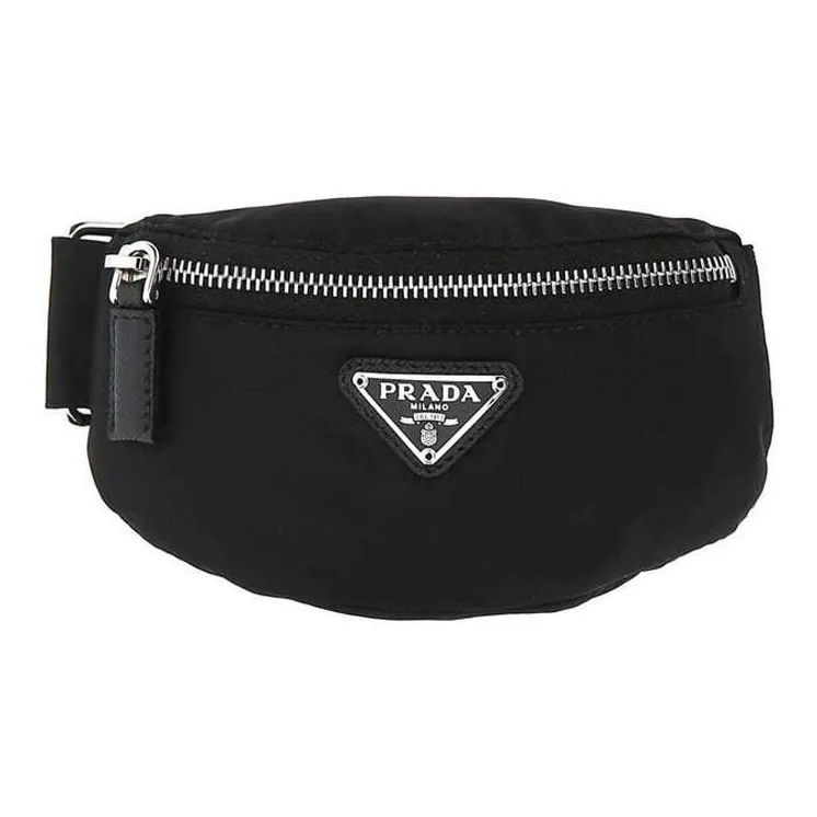 PRADA Nylon Fabric Shoulder Bag Crossbody Bag Fanny Pack Men's Black