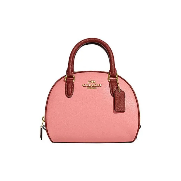 COACH Sydney Сумка через плечо из коровьей кожи сумка обычного размера женская смешанная конфетно-розовая