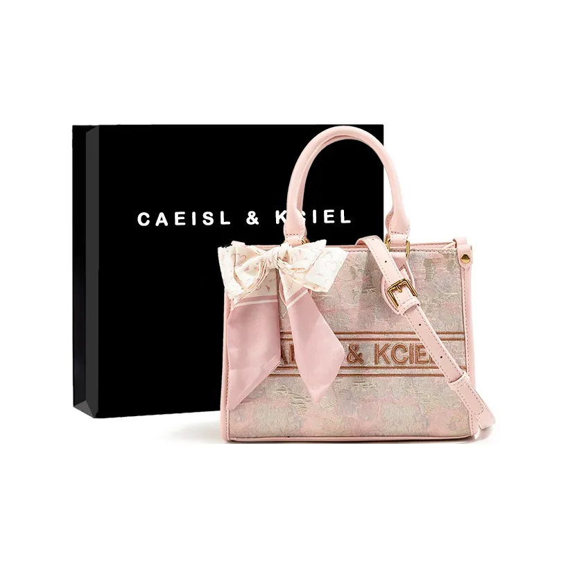 CAEISL&KCIEL PU Tote Bag, Shopping Bag, Crossbody Bag, Handbag Regular Women's Embroidery Powder