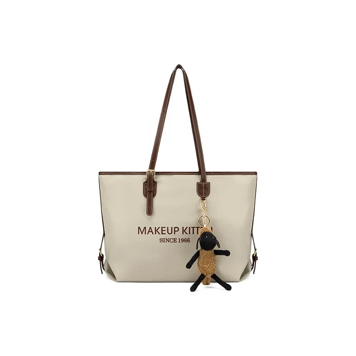 MAKEUP KITTEN Нейлоновая сумка-тоут сумка для покупок сумка-тоут сумка через плечо большая женская черная абрикосовая