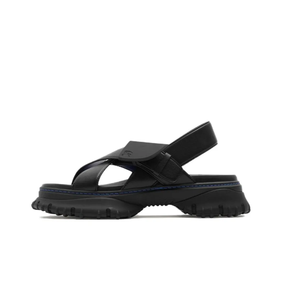 Burberry Pebble One Strap Sandals Women's Black