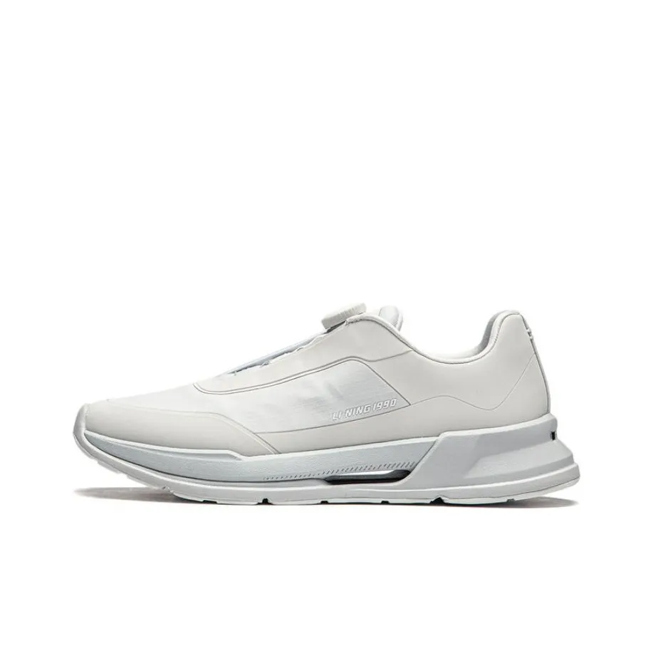 LI NING 1990 Cushioning Height Increasing Rebound Low Top Casual Running Shoes Men's Light Lime