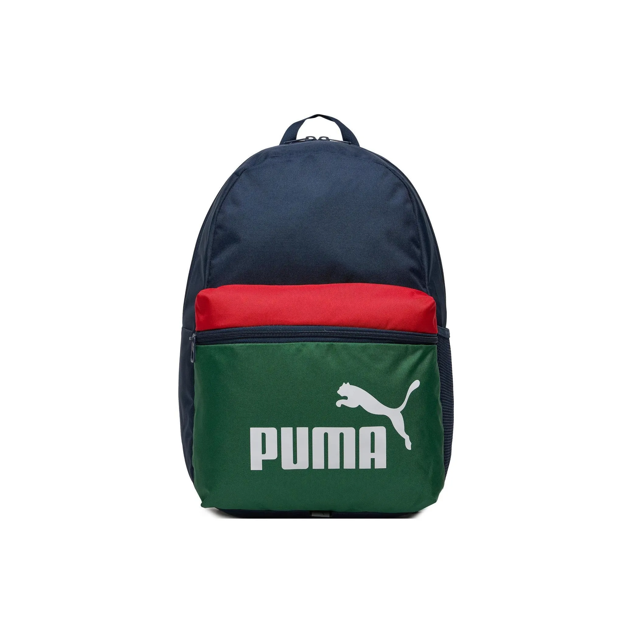 PUMA Polyester Backpack Regular Unisex Blue & Green & Red
