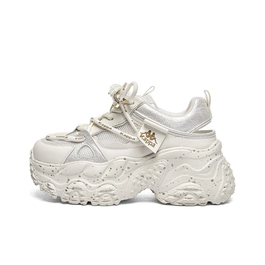 Kappa Anti Slip And Wear Resistant Height Increasing Low Top Chunky Sneakers Women
s Cool Gray