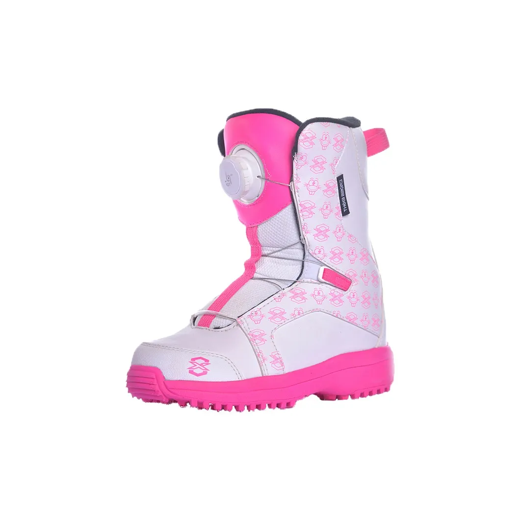 CROSSEIGHT Red White Single Snowboard Ski Boots Kids'