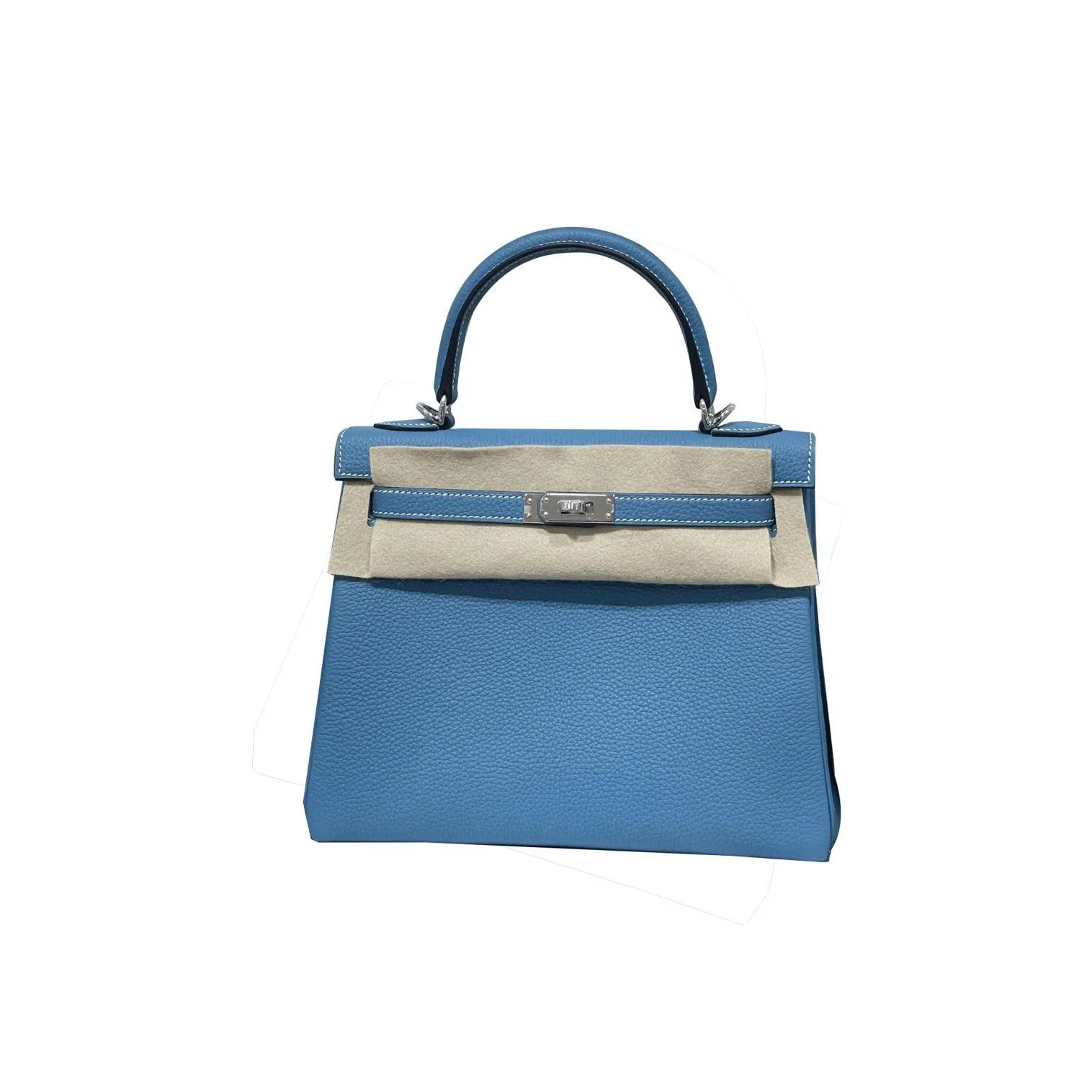 HERMES Kelly Togo Calfskin Kelly Bag Handbag Women's D2 NEW BLEU JEAN Denim Blue