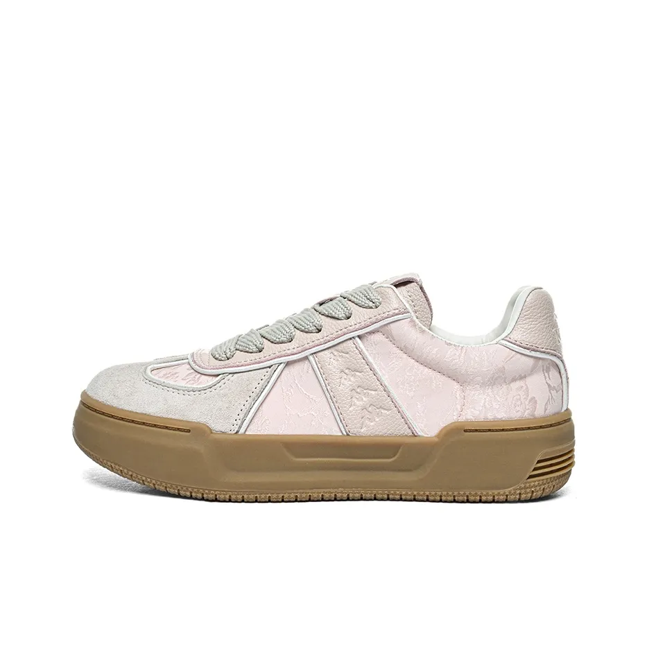 KAPPA Slip-resistant Abrasion-resistant Low-top Скейтборд Кроссовки Женские Milk Tea Powder