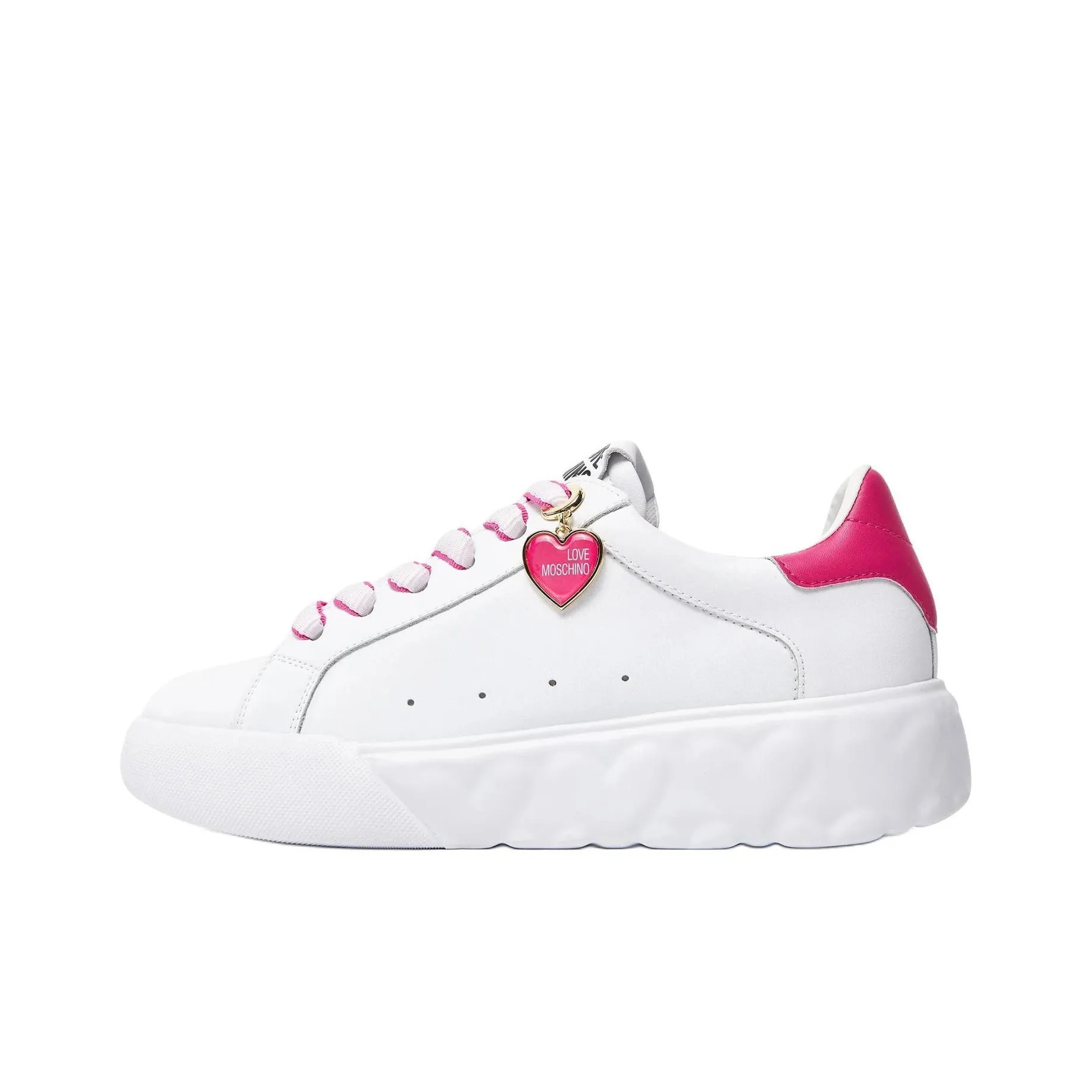 LOVE MOSCHINO Logo-charm Leather Chunky Sneakers