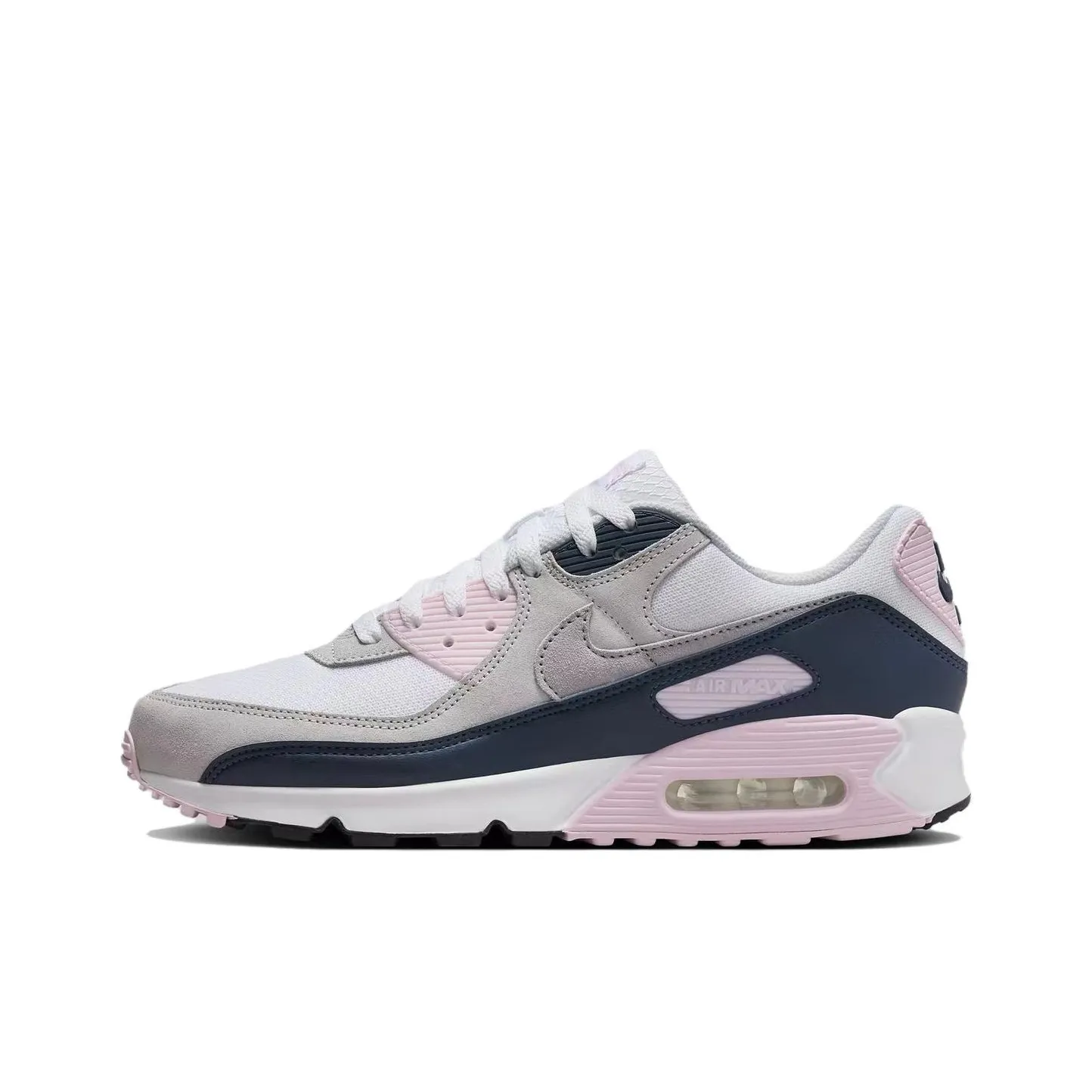 Nike Air Max 90 Casual Shoes Men Low Top White Gray Pink