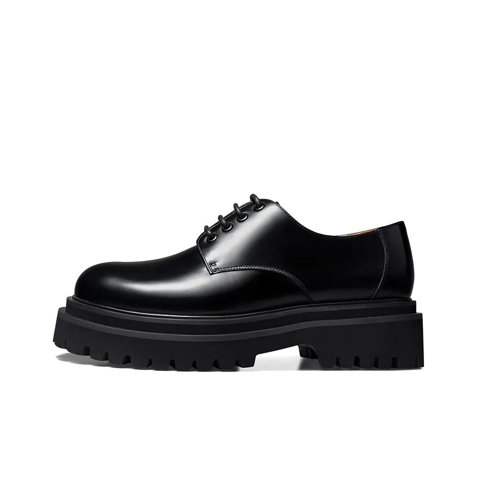 THOM WILLS Cleanfit Calfskin Derby Shoes Casual Shoes 5cm Men's Black
