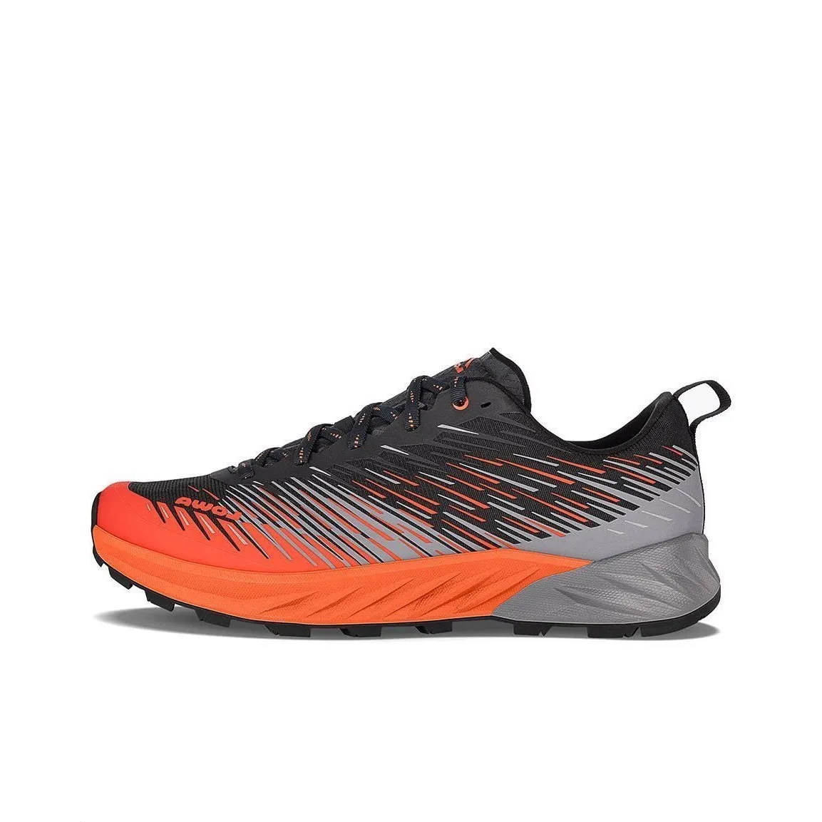 Lowa Shock Absorbers Slip-Resistant Low-Top Trail Running Shoes Men's Black Orange Gray Лова Шок Абсорберз Антислип Низкие Кроссовки для Беговых Пути Мужские Черный Оранжевый Серый