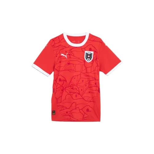 PUMA Austria 24 Красный Темно-красный Мужские Футбольные Джерси