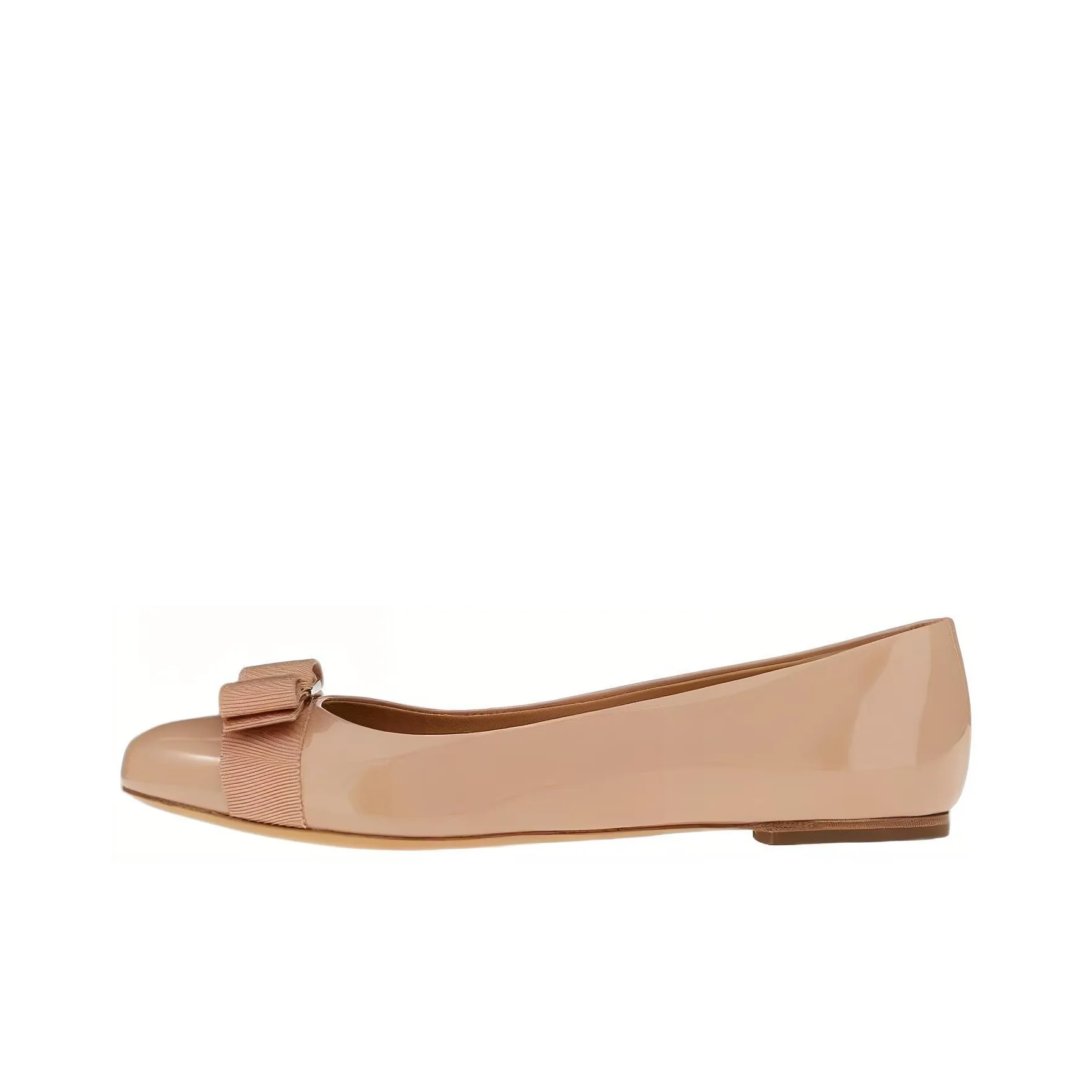 FERRAGAMO Varina Leather Ballerina Shoes