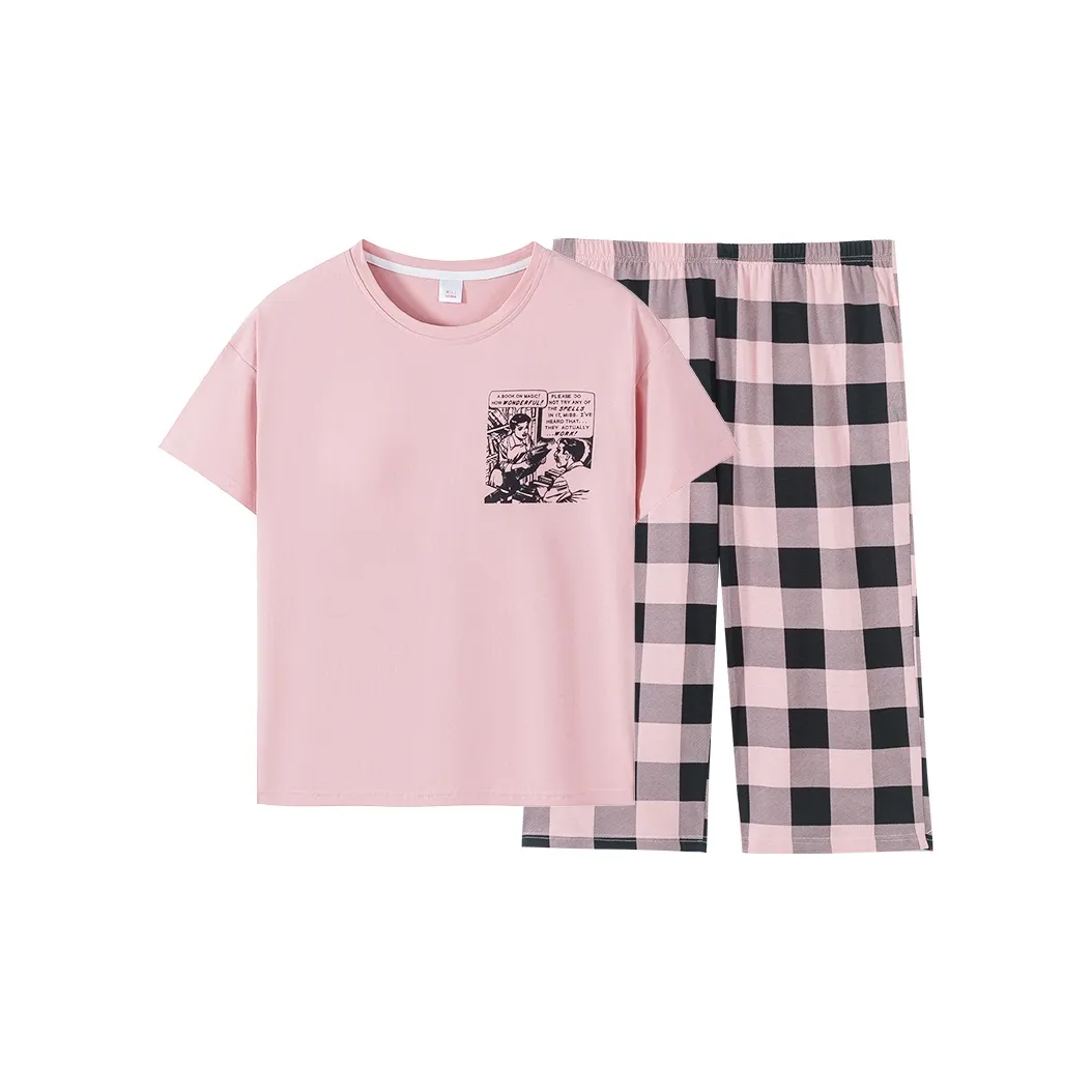 Huggy Kissy Пижамный комплект женский розовый фиолетовый