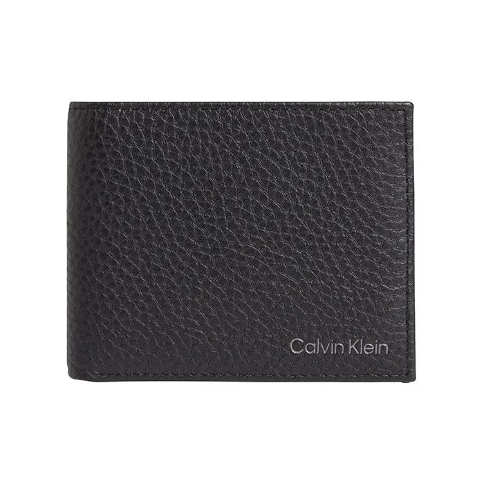 CALVIN KLEIN Leather Card Holder, Wallet Regular Men's Black