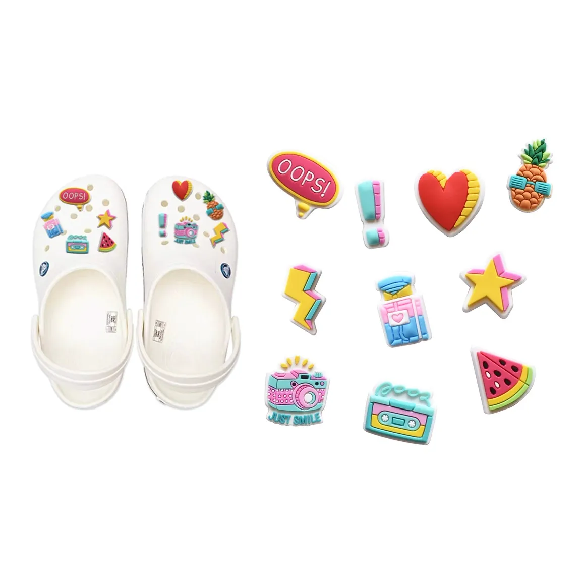 US8ACC Compatible Sandal Crocs Clogs Decoration DIY Soft Gel Shoe Flower Unisex