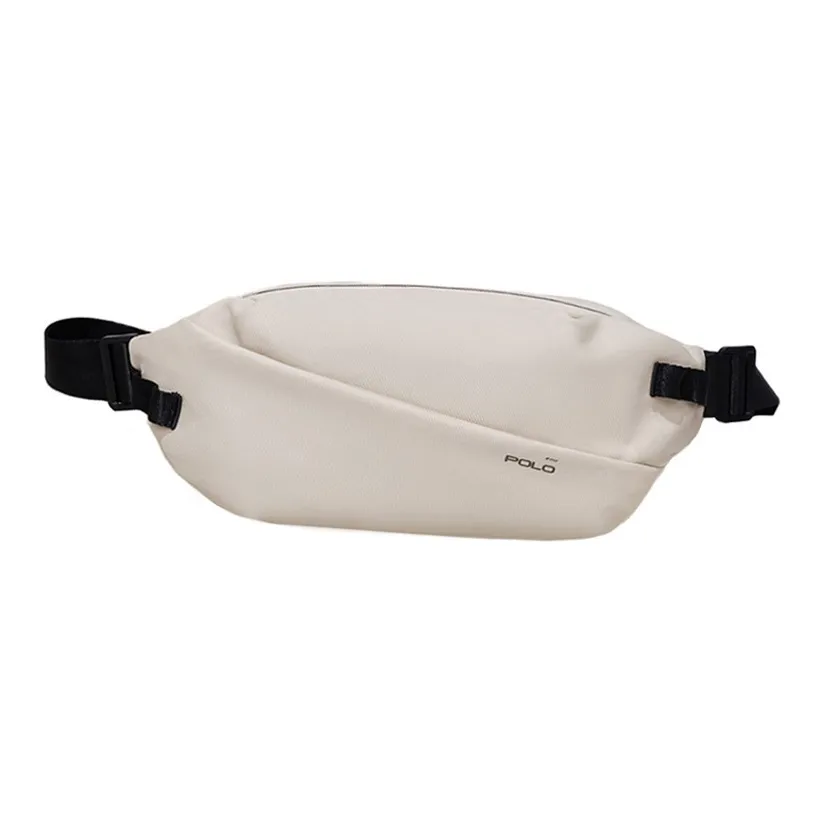 POLO Ткань Sling Сумка Средняя Мужская Экрю Черный