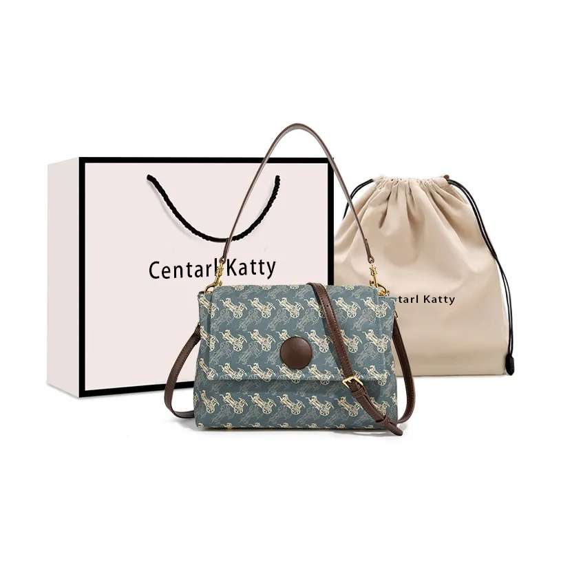 CentarlKatty ПУ (полиуретан) Сумка через плечо Сумка на плечо Женская Carriage Синий Кофейный