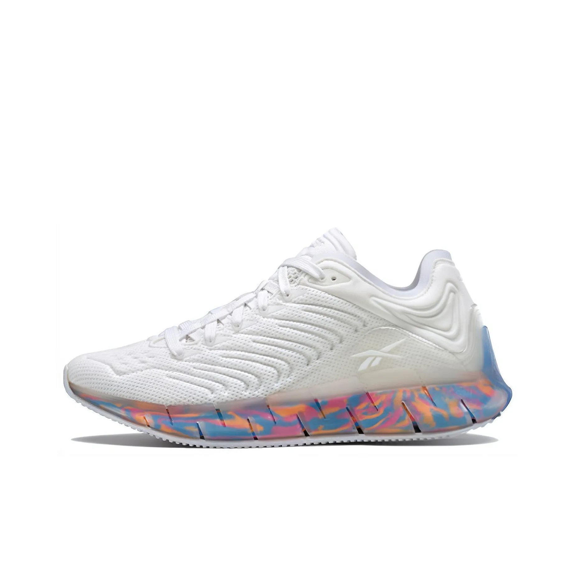 Reebok Women's Zig Kinetica 'White Blue Pink' Women's