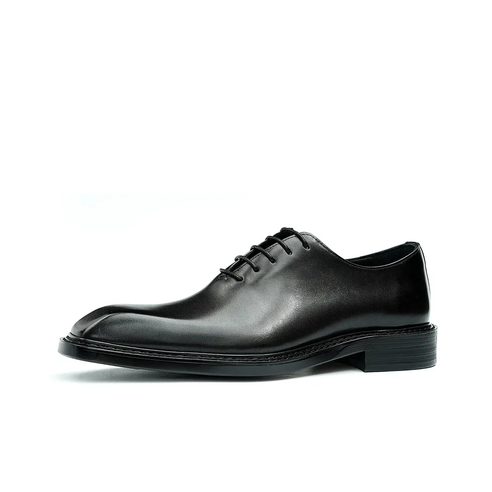ASTON M.JAZZ Dress Shoes Men's Low Top Black/Brown
