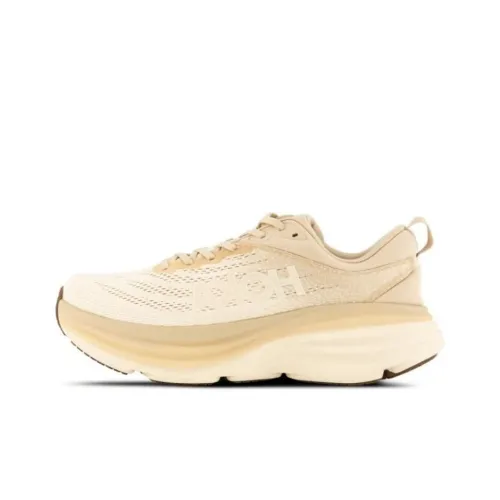 HOKA ONE ONE Bondi 8 Беговые кроссовки Низкие Белый-коричневый Мужские