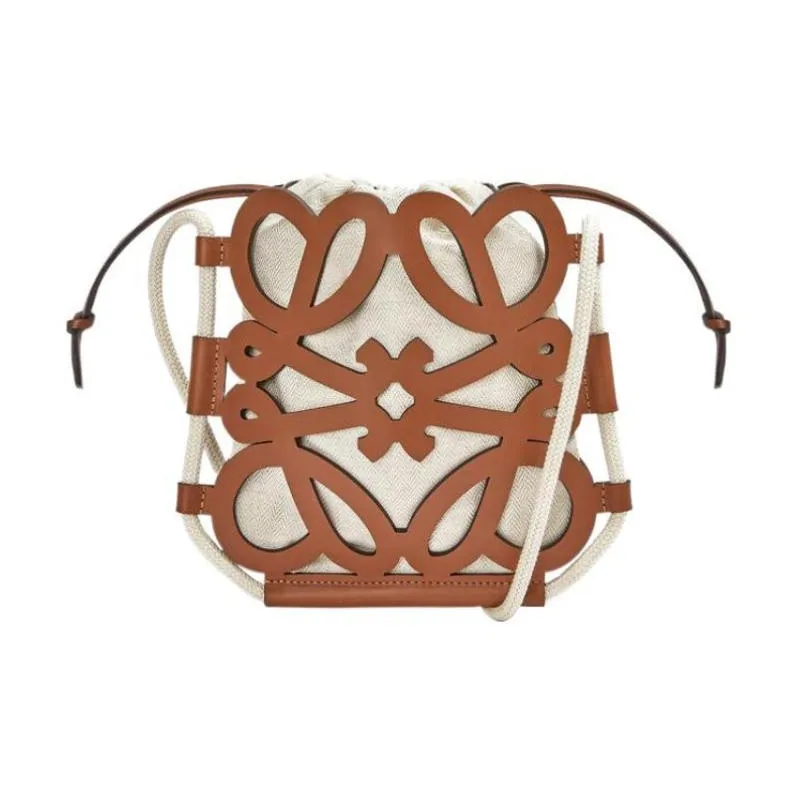 LOEWE Cotton, Canvas, Cow Leather Crossbody Bag Unisex