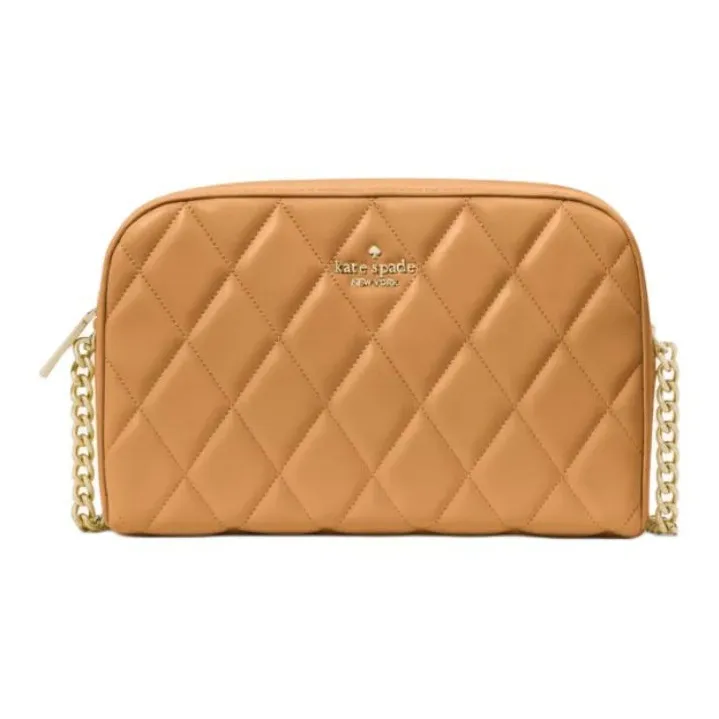 Kate Spade Quilted Leather Shoulder Bag, Crossbody Bag Mini Women's Lifting Mousse Beige