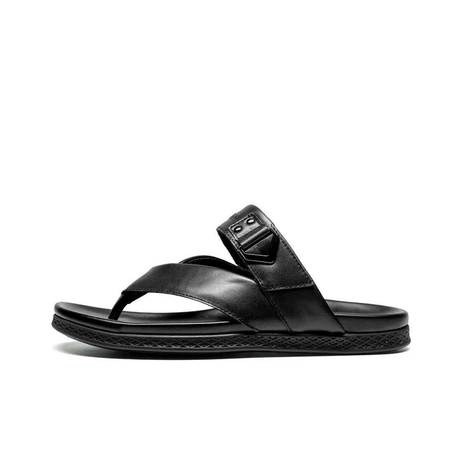 LEAVELAND Быстросохнущий Шлепанцы Мужской Черный