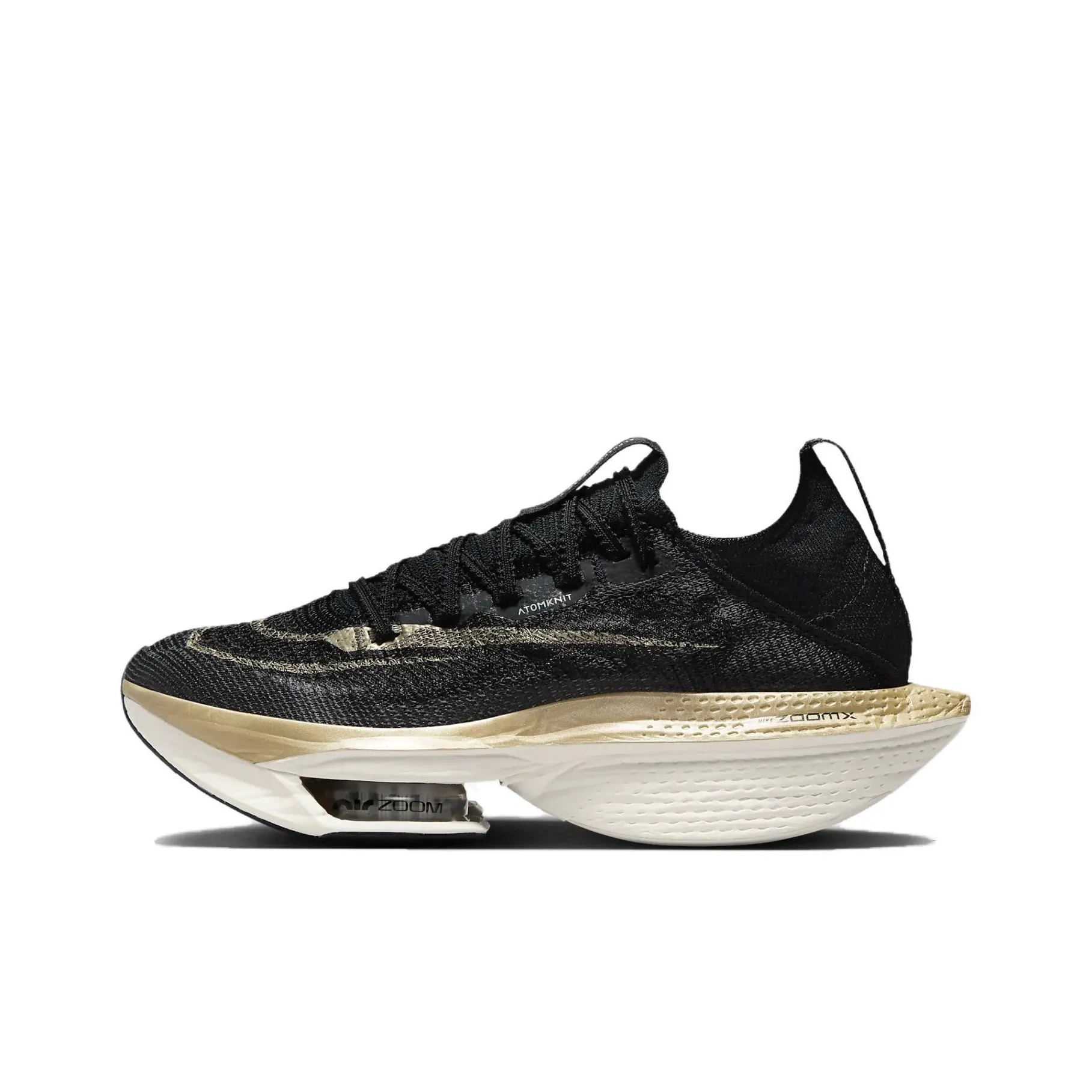 Nike Air Zoom Alphafly Next% 2 Black Metallic Gold Grain Women's
