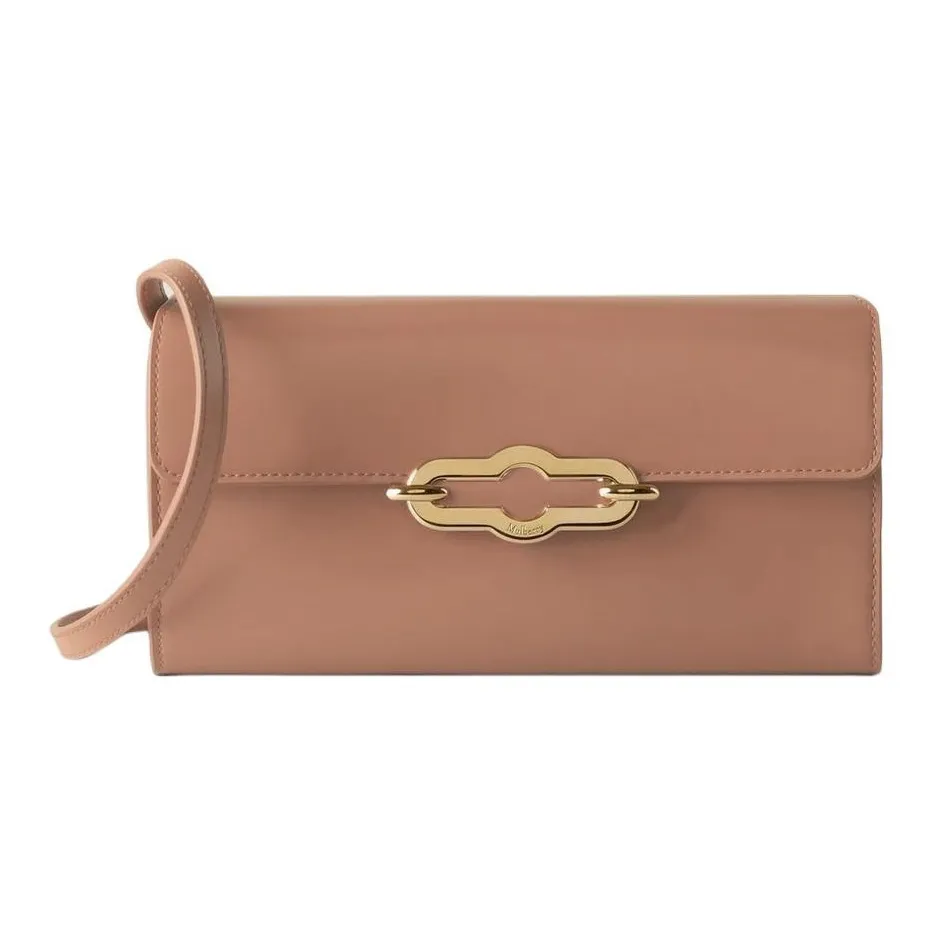 Mulberry Calfskin Shoulder Bag, Crossbody Bag, Wallet Women's Mink Brown