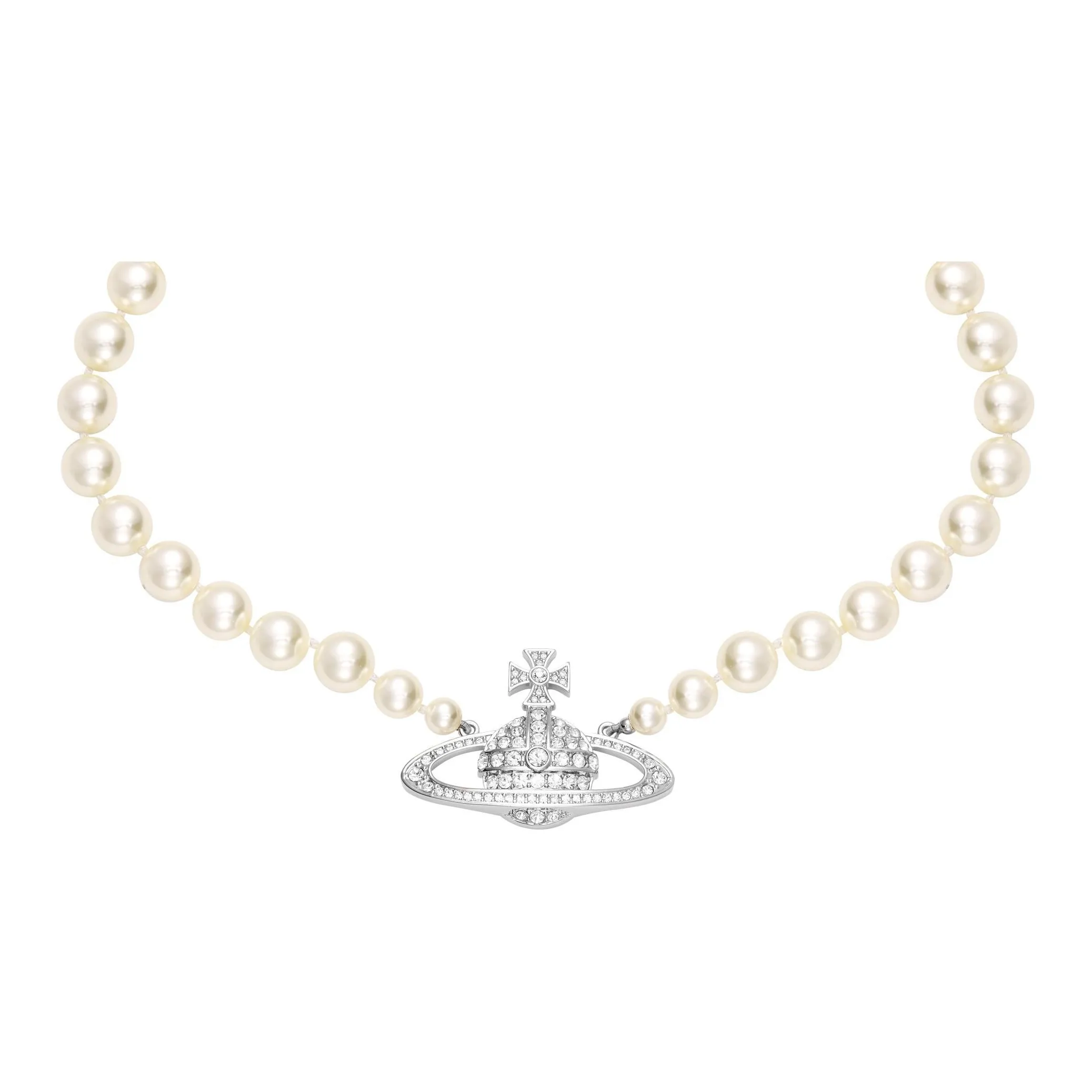 Vivienne Westwood One Row Pearl Bas Relief Choker